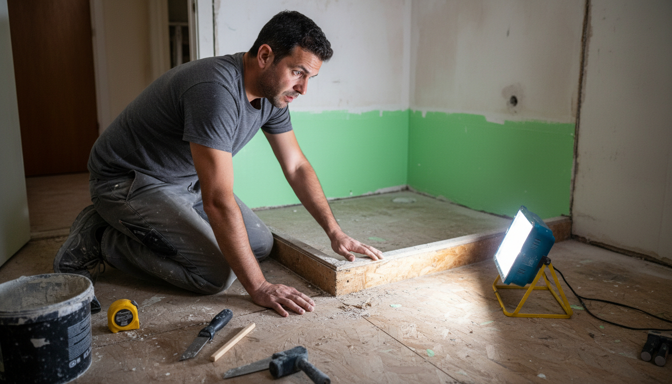 Ask how the shower will be waterproofed behind the tile; a proper membrane or backer system is invisible once tiled but is the difference between a shower that lasts and a slow leak into the subfloor.
