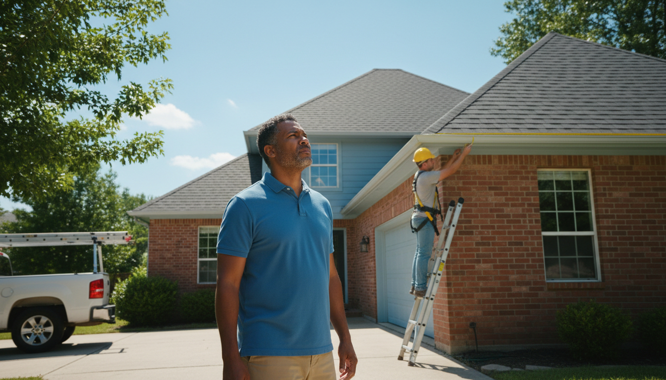 A real roofing estimate follows an in-person measurement of squares, pitch, and penetrations; a number quoted without anyone measuring the roof is a guess, not a bid.